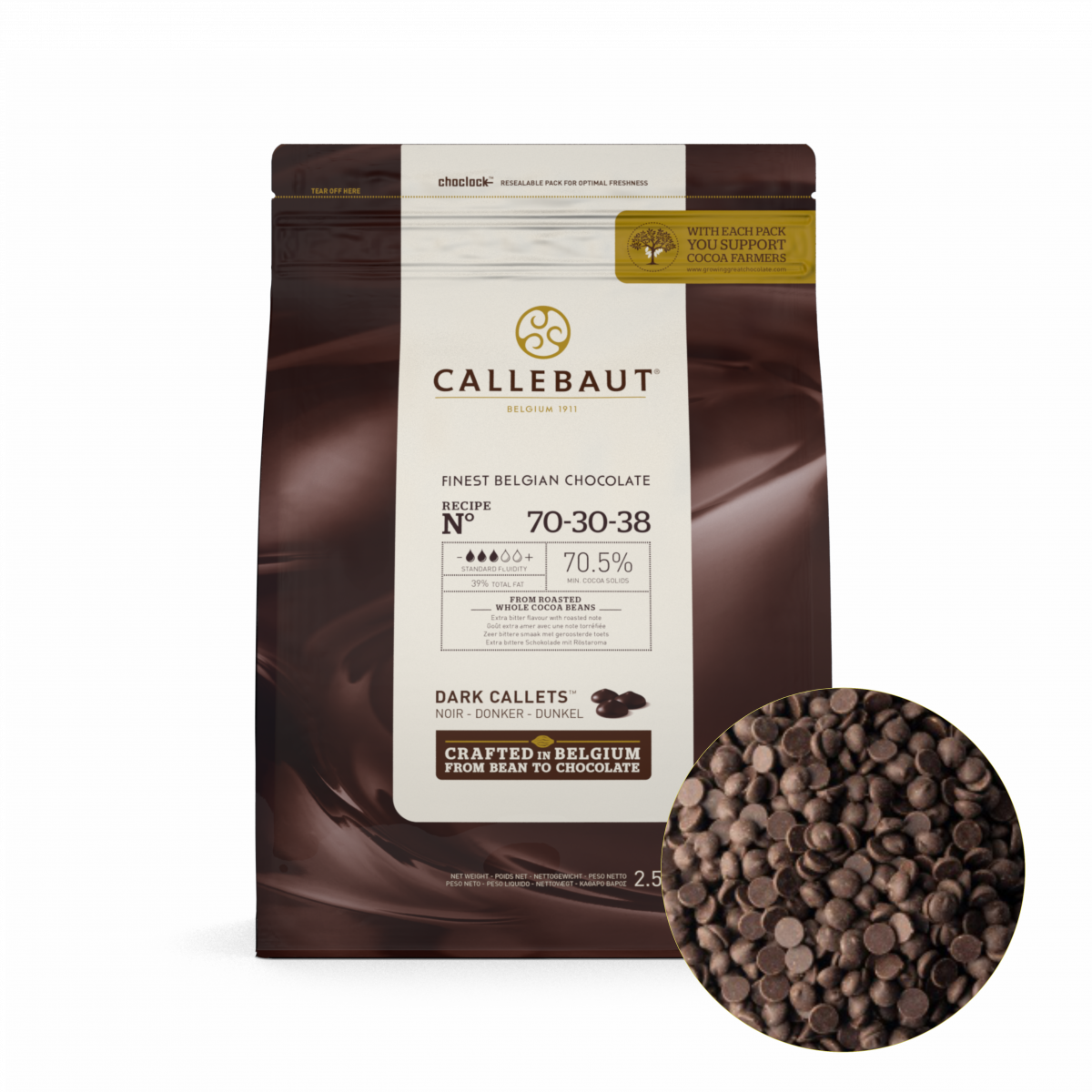 Шоколад Callebaut Горький 70 5